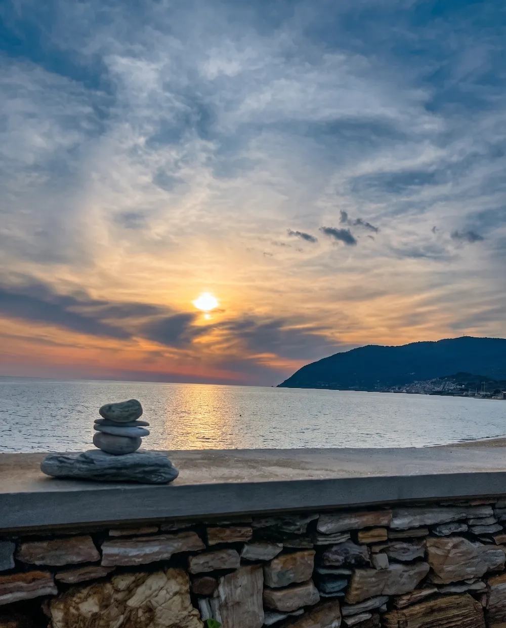 Villa Notos — seafront sunset view